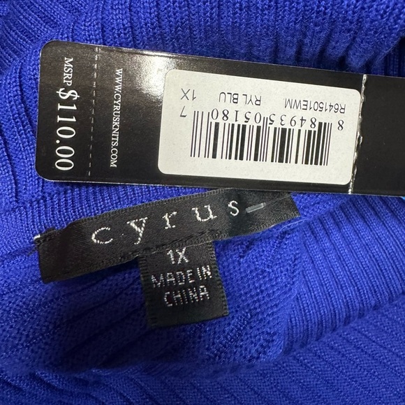 Cyrus women's oversize knit cowl neck sleeve pullover sweater Size 1X #152 - Picture 11 of 11